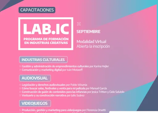 El Instituto Cultural ofrece nuevas capacitaciones abiertas y gratuitas sobre industrias creativas