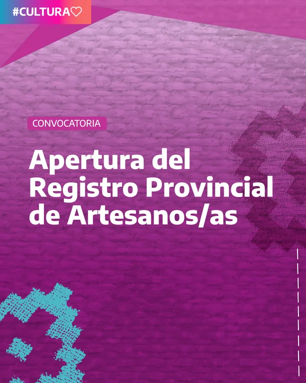 Inscripción para el nuevo Registro Provincial de Artesanos/as