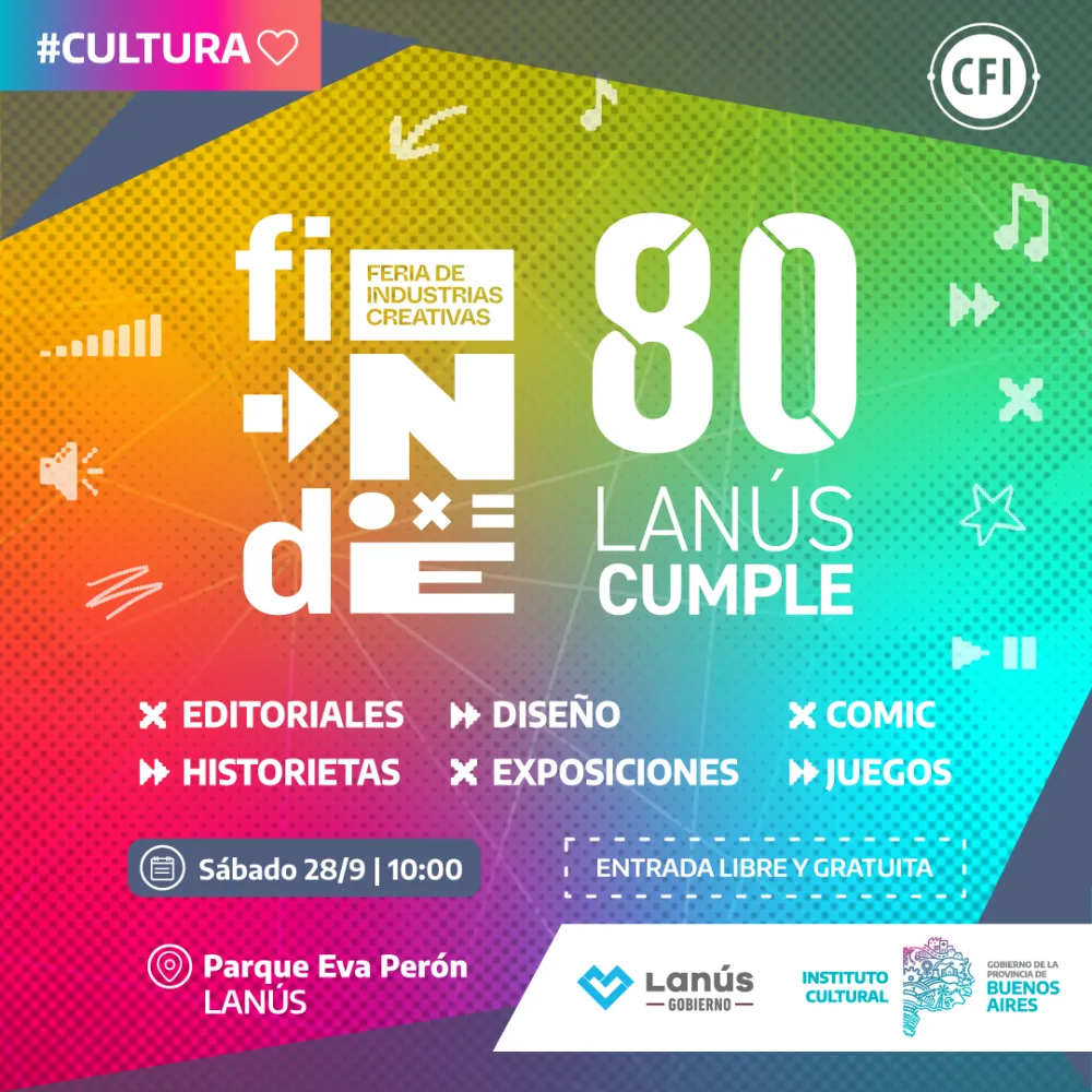 Llega un nuevo FINDE Regional en el 80º aniversario del municipio de Lanús 