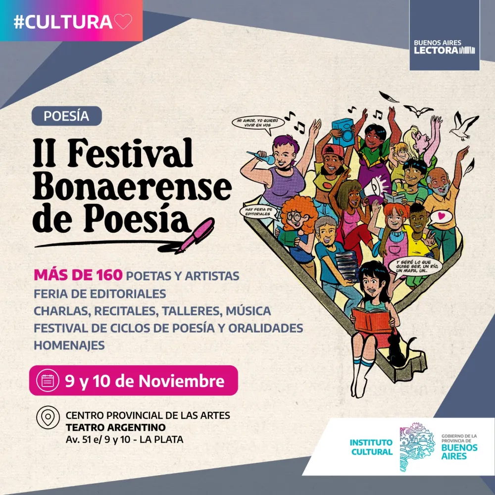 Presentan la programación completa del II Festival Bonaerense de Poesía