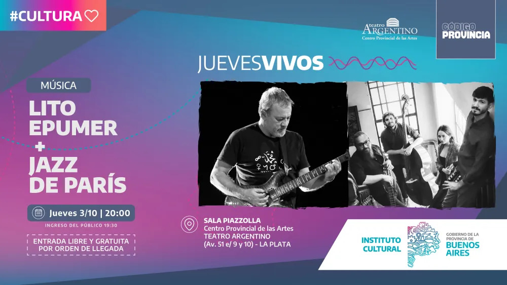 Llega el jazz al Teatro Argentino con el ciclo “Jueves Vivos”
