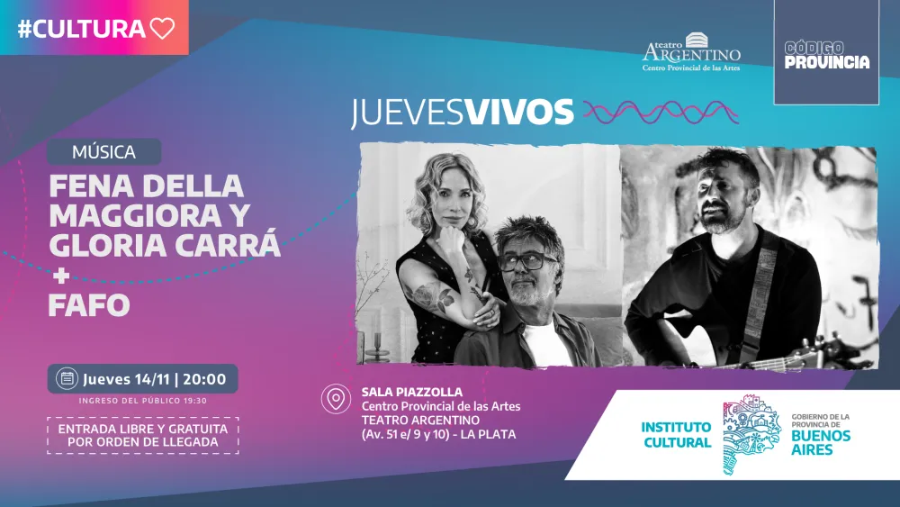 Nuevo concierto de “Jueves Vivos” en el Teatro Argentino