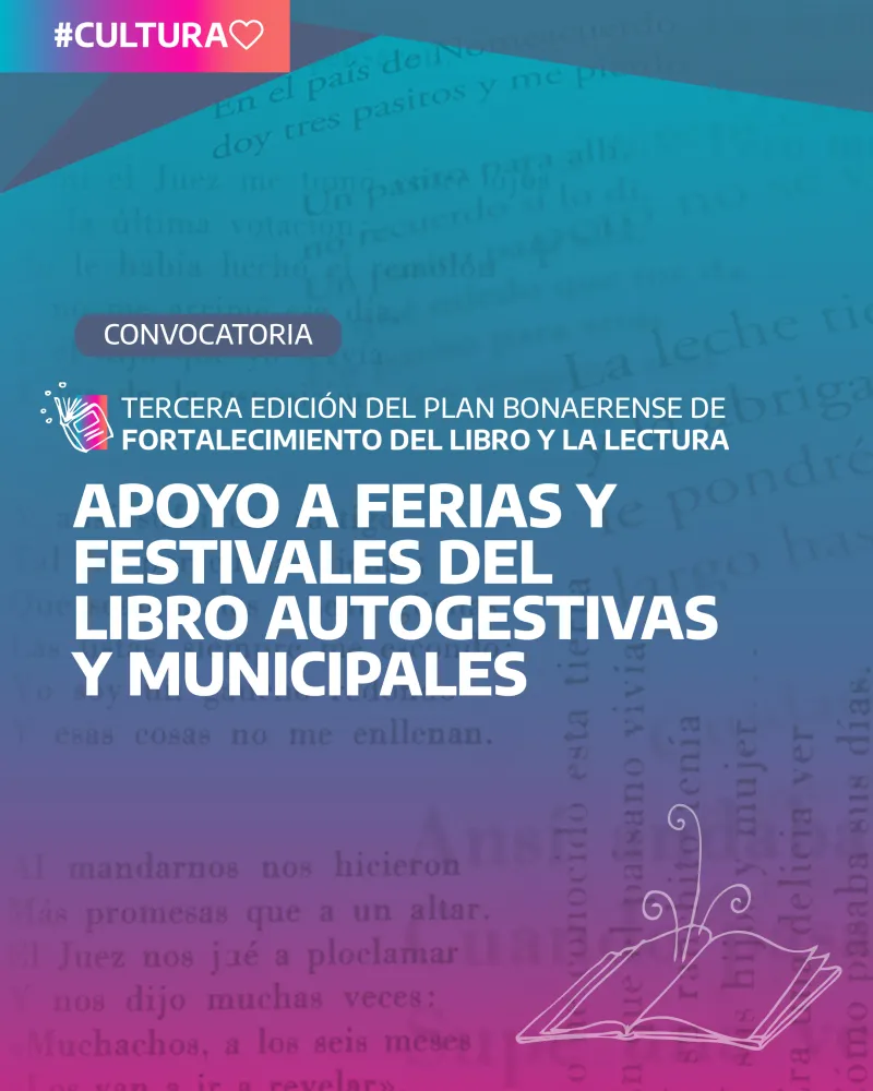 Convocatoria del programa de Apoyo a Ferias y Festivales del Libro