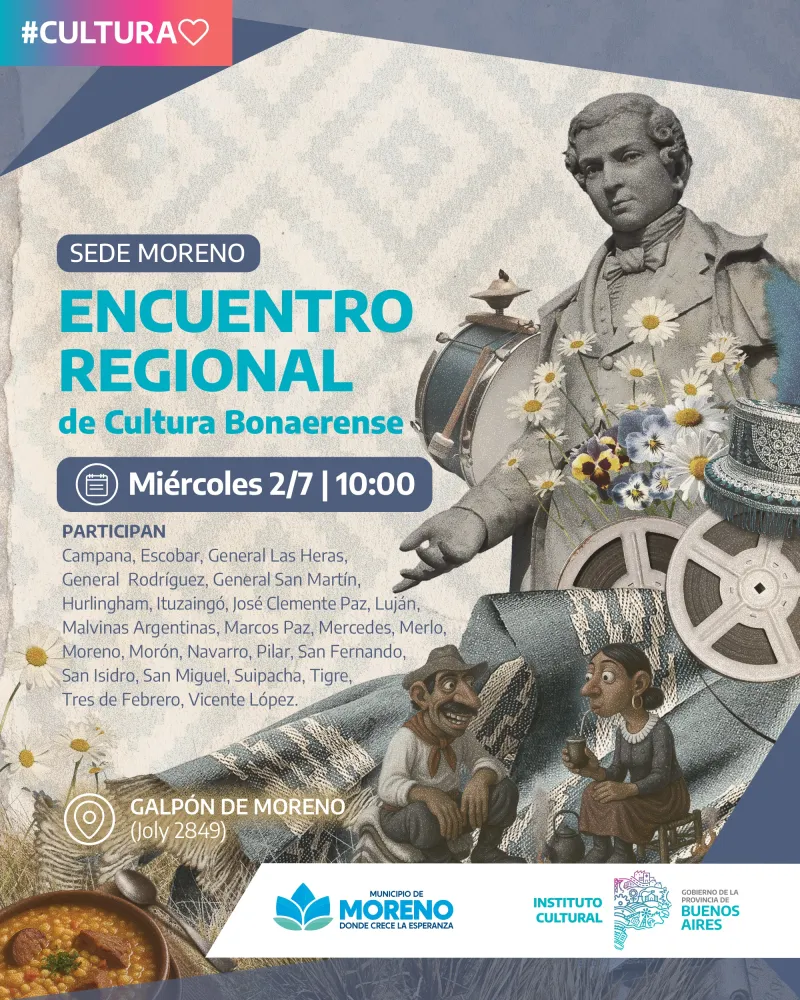 Llega a Moreno un nuevo Encuentro Regional de Cultura Bonaerense