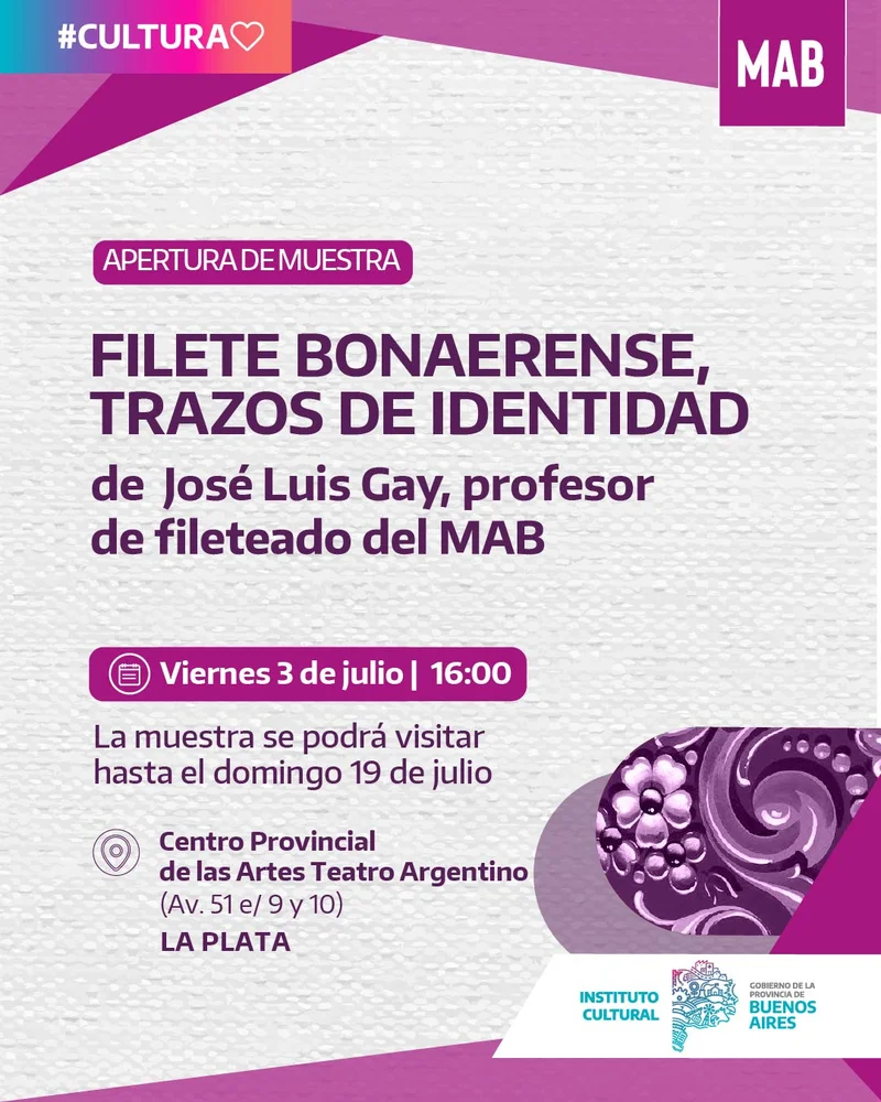 Se inaugura una nueva muestra en el Teatro Argentino: “Filete bonaerense, trazos de identidad”
