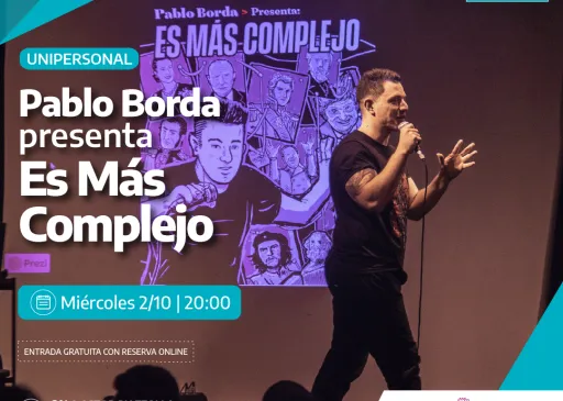 Llega la obra “Es más complejo” de Pablo Borda al Teatro Argentino