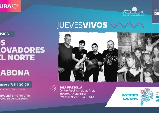 Continúa el ciclo “Jueves Vivos” con shows musicales en la Sala Piazzolla del Teatro Argentino