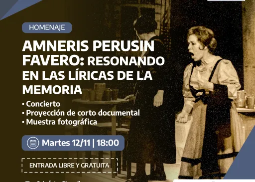 Se realizará un homenaje a Amneris Perusin Favero