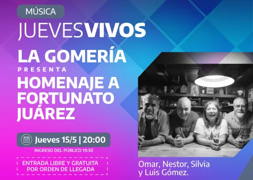La Gomería homenajea a Fortunato Juárez en Jueves Vivos 